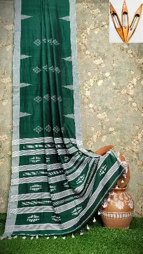 Loom Bloom Mercerized Cotton Jamdani Saree