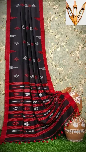 Loom Bloom Mercerized Cotton Jamdani Saree