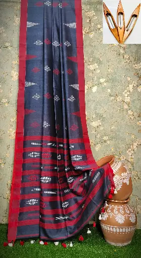 Loom Bloom Mercerized Cotton Jamdani Saree